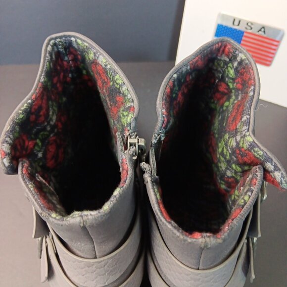 Sz 8 Blowfish Malibu Ankle Womens Heel Boots Read - Picture 14 of 14